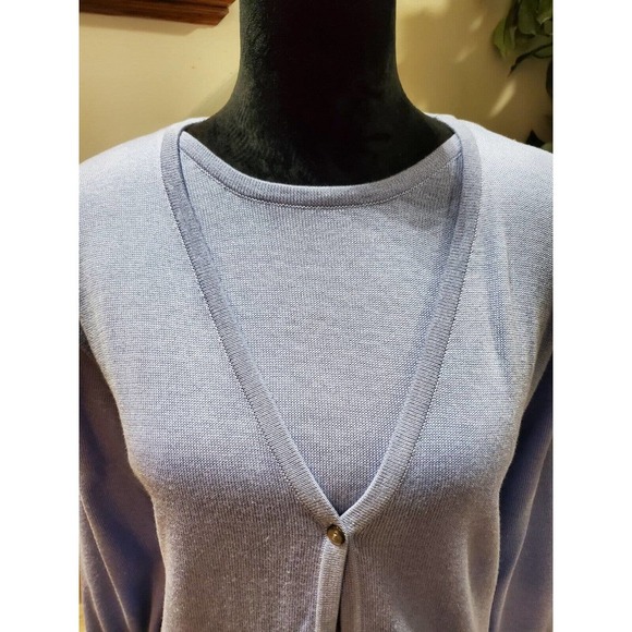 Croft & Barrow Women's Blue Acrylic Round Neck Long Sleeve Pullover Sweater XL - Picture 3 of 12